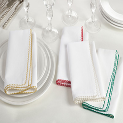 Whip Stitched Napkin Gold - Set of 4