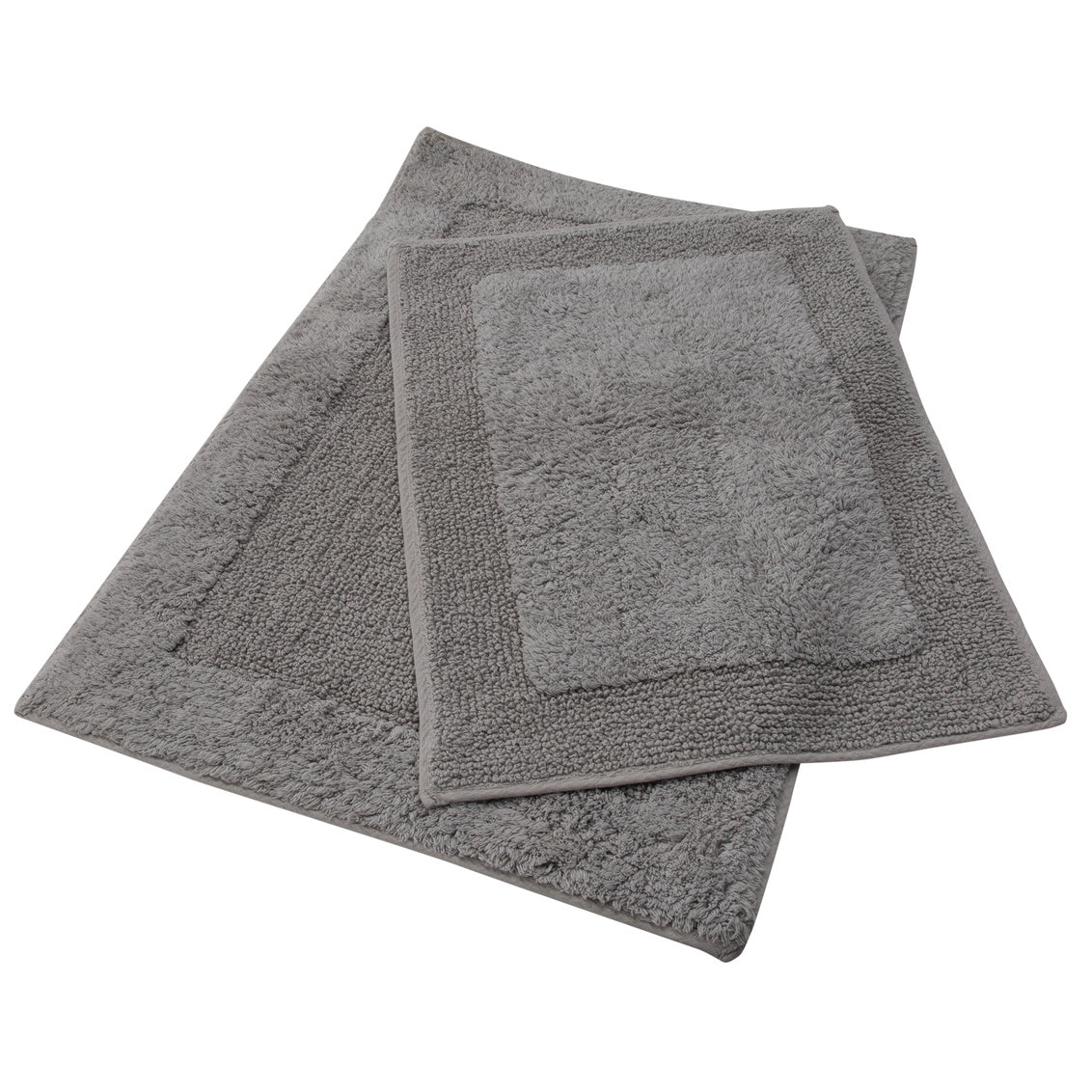 Brighton Bath Mat - Set of 2 100% COTTON - Grey