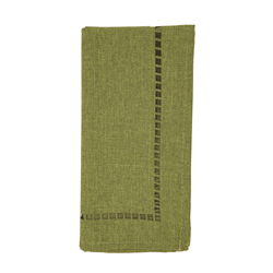 Laser-Cut Hemstitch Napkin - Green Set of 4