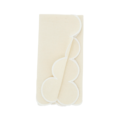 Scalloped Napkin Natural 20" Set of 4