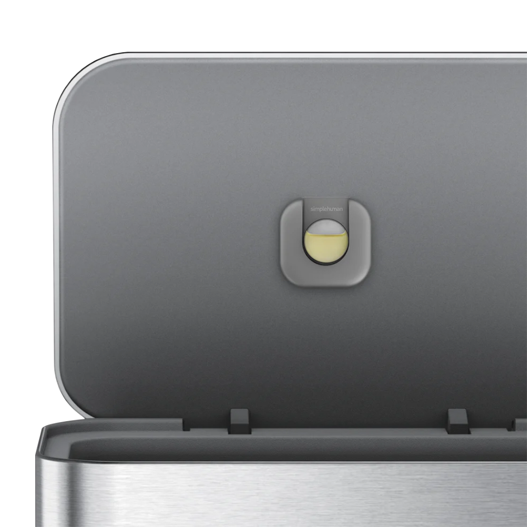 45L Rectangular Step Can, Brushed Stainless Steel