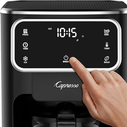 12-Cup Touchscreen Coffee Maker with Glass Carafe