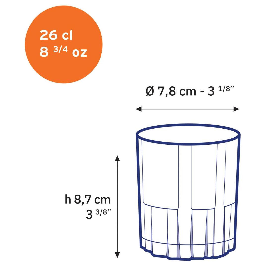 Jazz Tumbler ,  Lowball Tumbler ,  8 3/4 oz. / 26cl ,  Set of 6