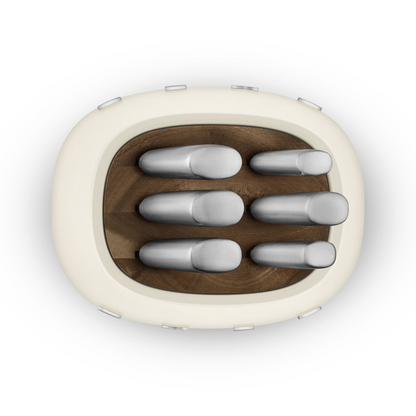 Cream 7-Piece Knife Block Set