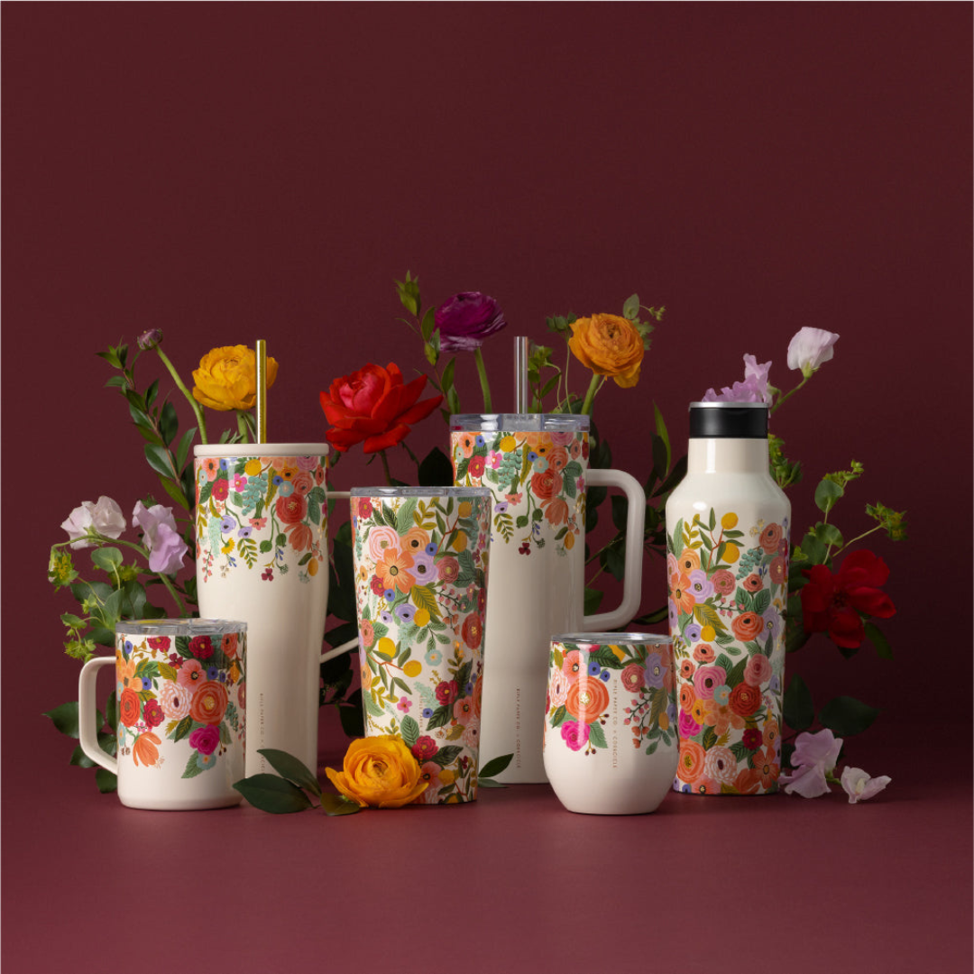 RIFLE PAPER CO. Garden Party Cruiser Insulated Tumbler with Handle