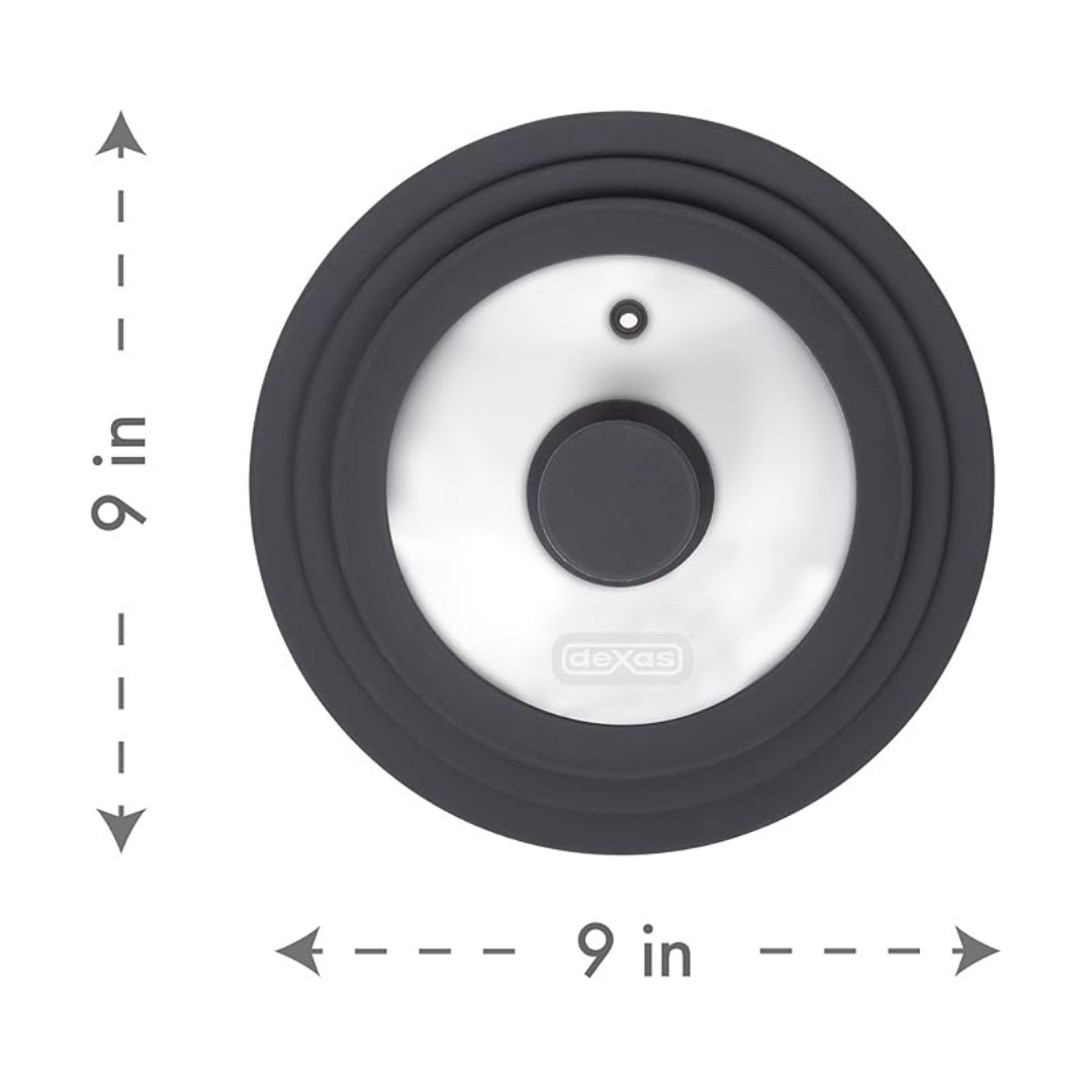 FlexLid™ - Universal Pan Lid - Glass & Silicone- 9-Inch