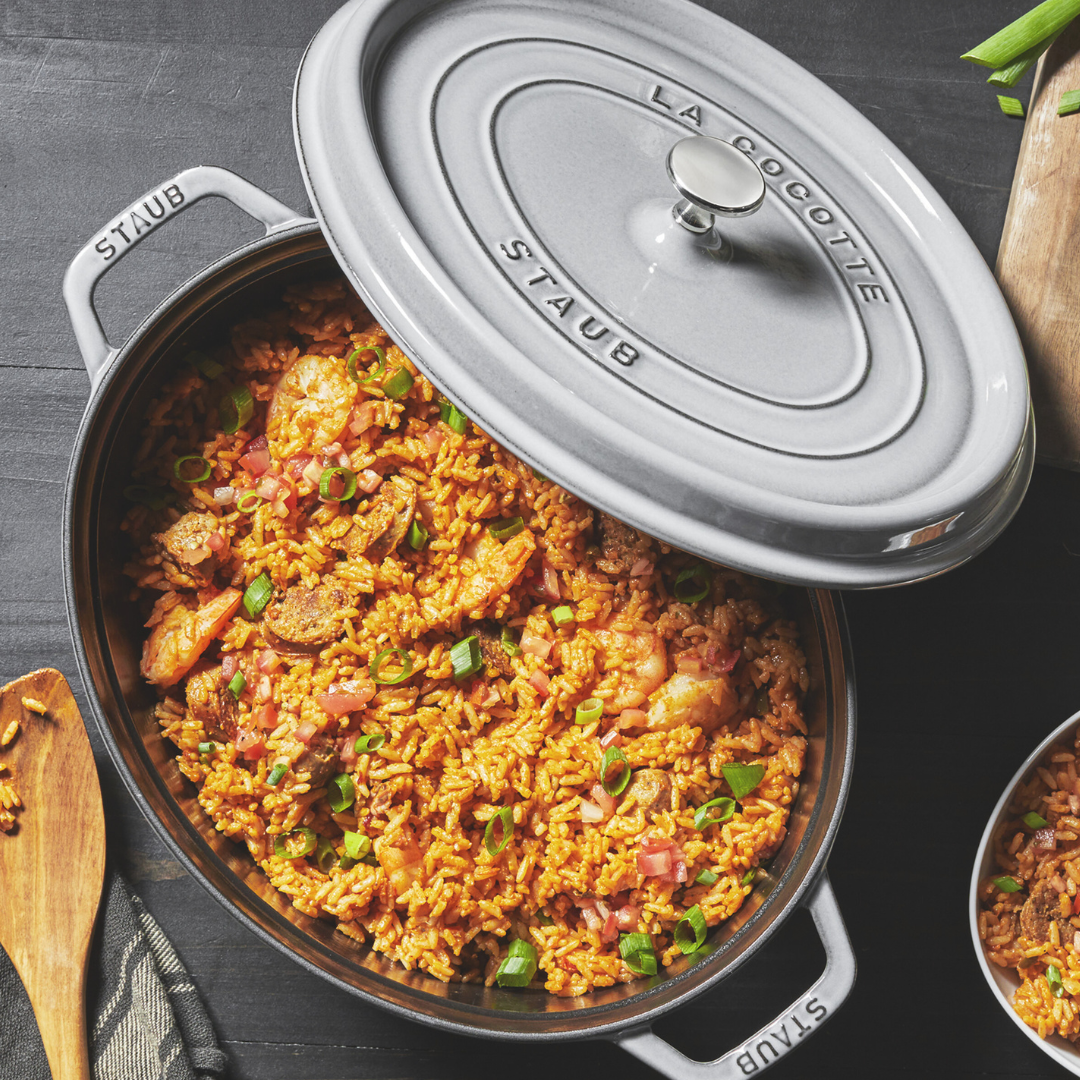 Cast Iron Oval Cocotte 31cm - Graphite Grey