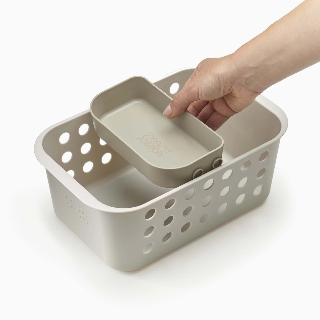 EasyStore™ Ecru Bathroom Storage Basket