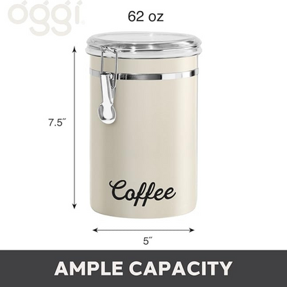 Stainless Steel "COFFEE" Clamp Canister