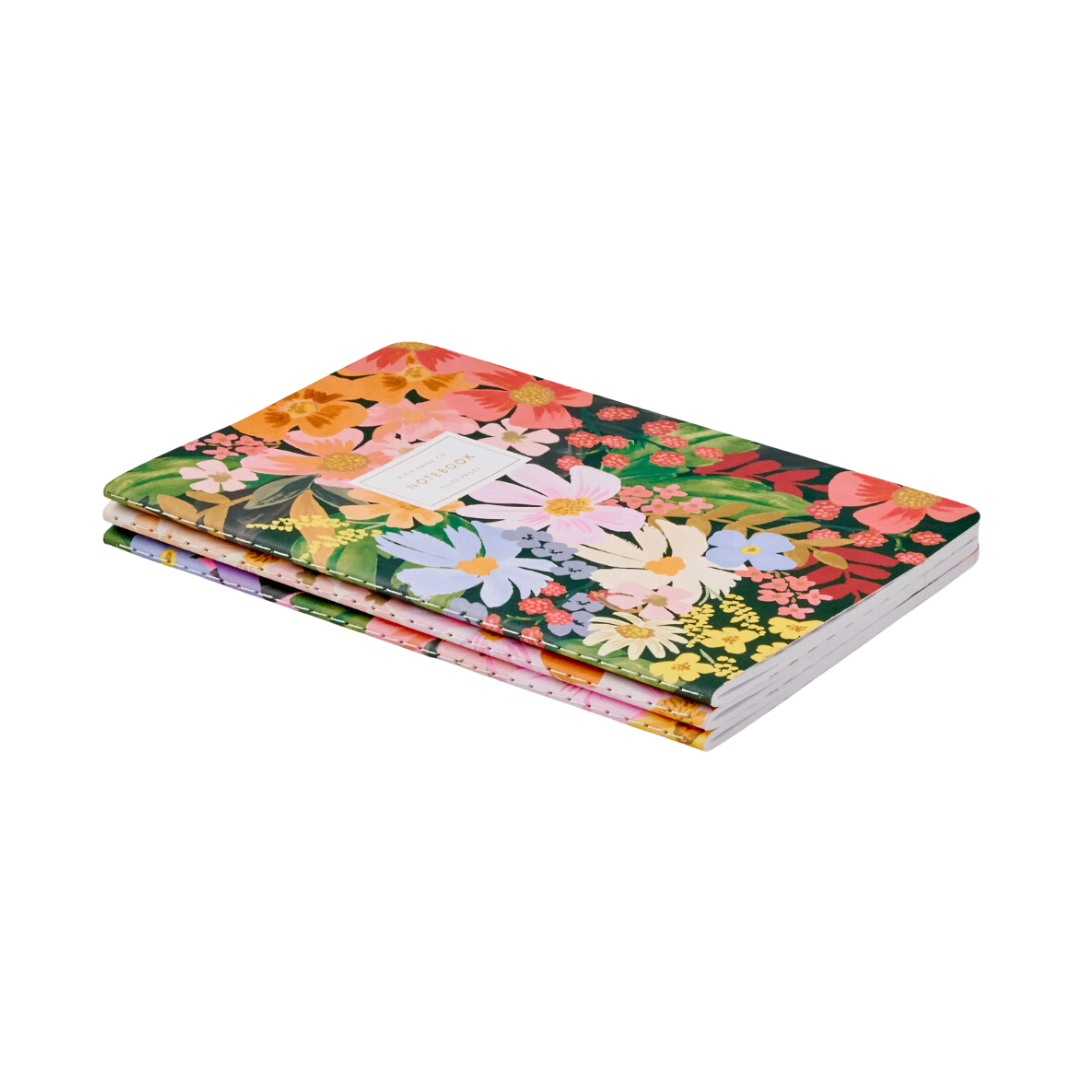 Marguerite Stitched Notebook Set of 3