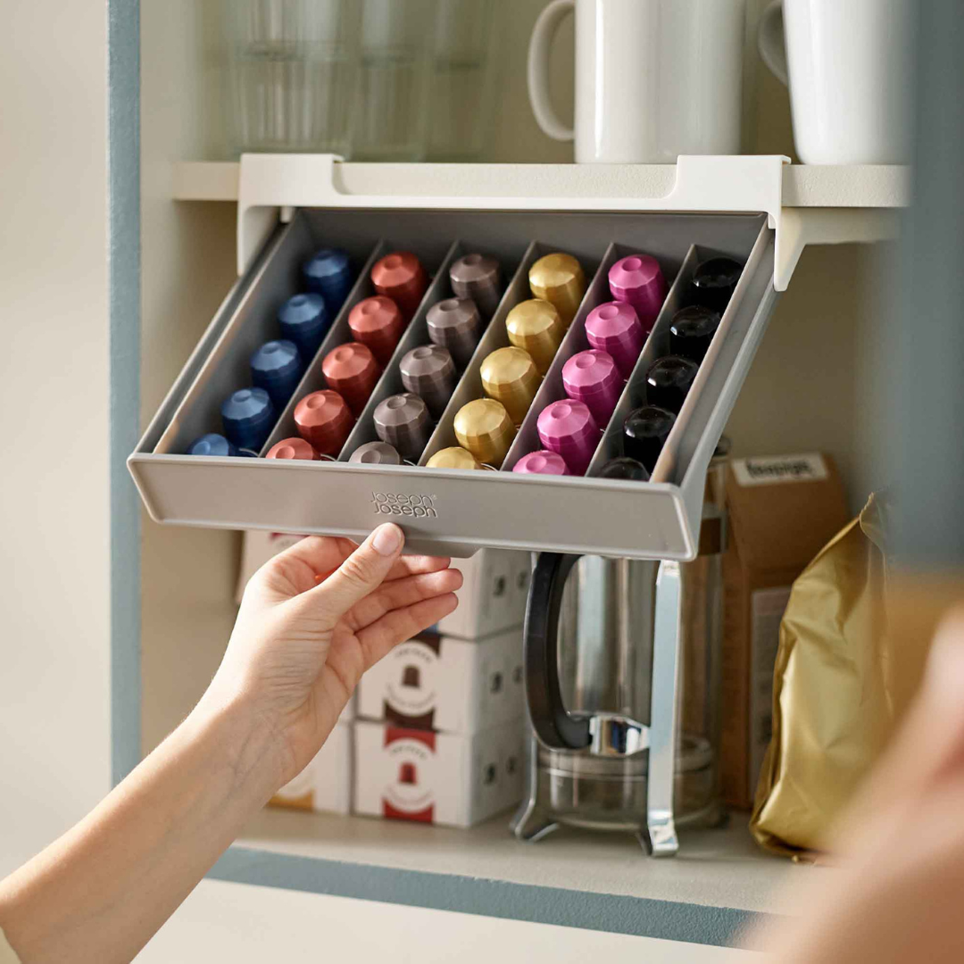 CupboardStore™ Grey Under-shelf Coffee Pod Drawer