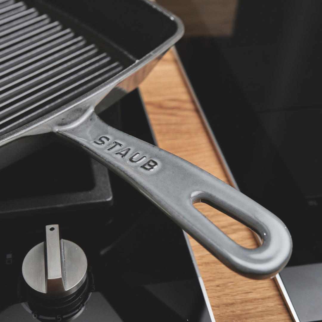 Cast Iron Square Grill Pan 12-inch - Graphite Grey