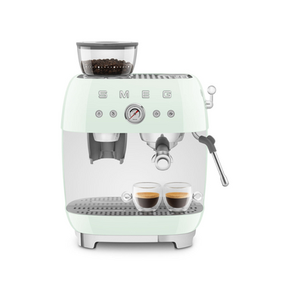 50s Retro Style Aesthetic Semi-Automatic Espresso Coffee Machine- Pastel Green