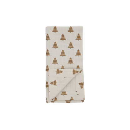 Christmas Trees Napkin Gold 20"