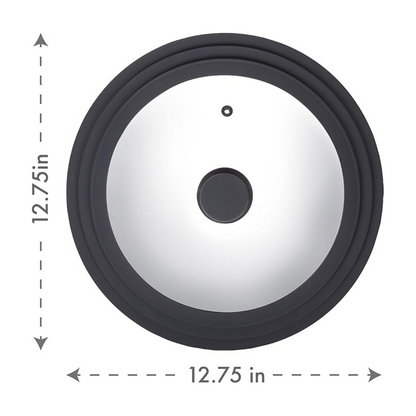 FlexLid™ - Universal Pan Lid - Glass & Silicone- 12.75-Inch