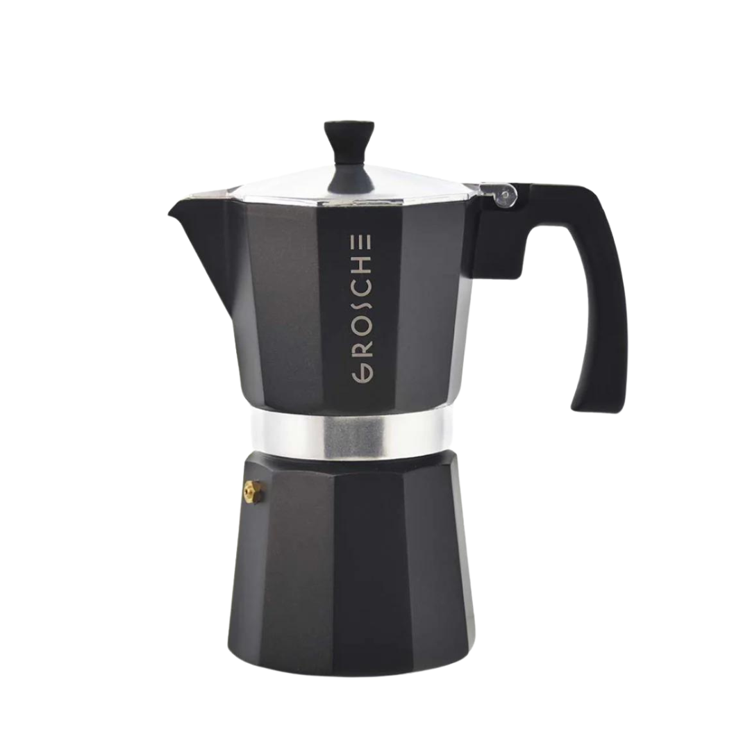 MILANO Stovetop Espresso Maker, Moka Pot - 6 Cup Black