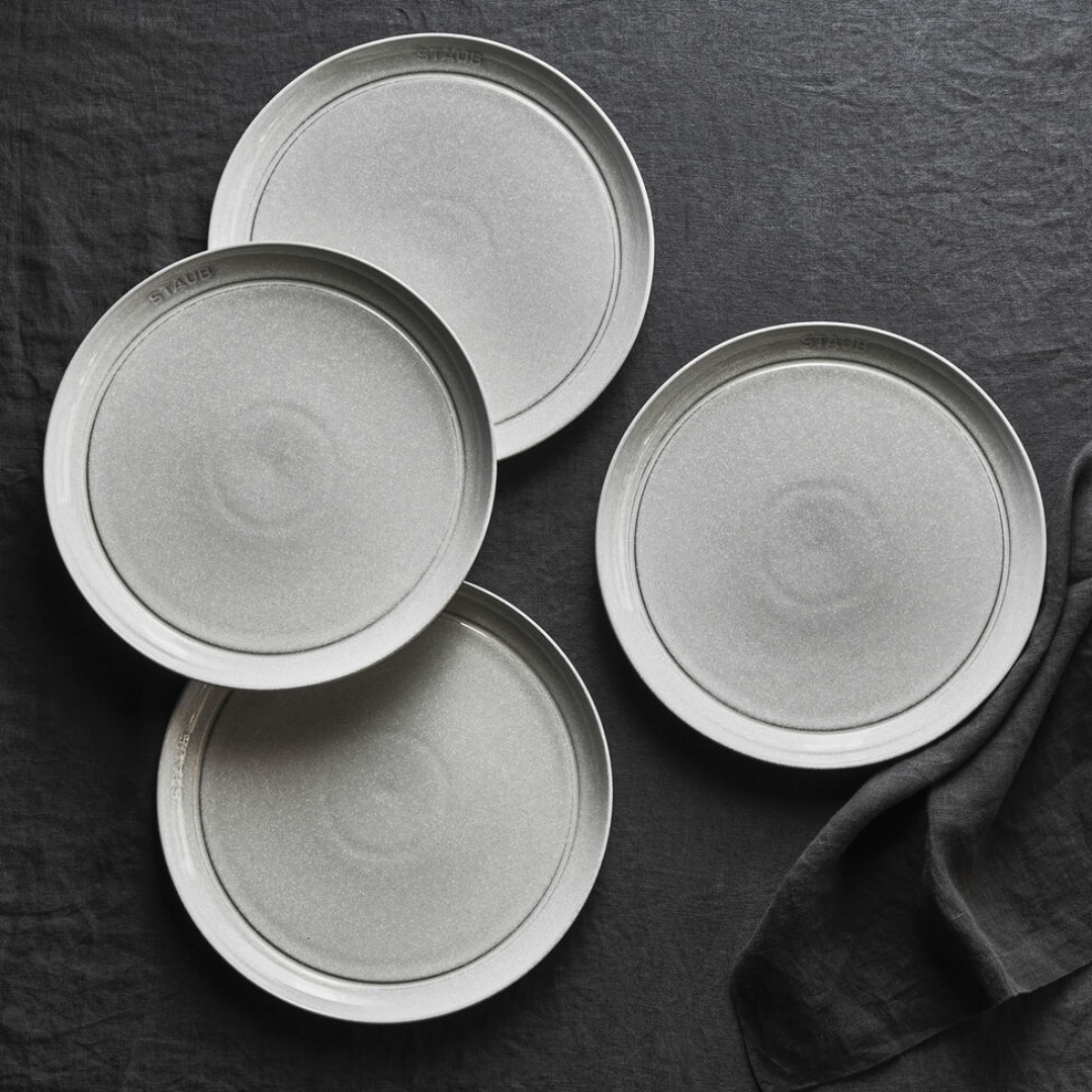 Ceramic 12-pc Dinnerware Set - White Truffle