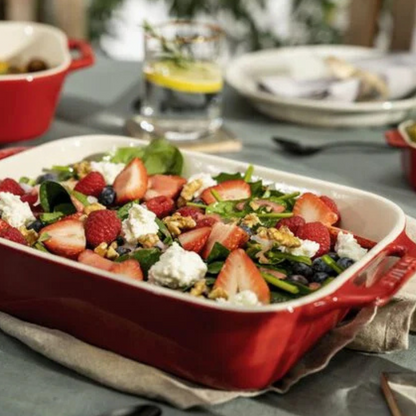 Staub Ceramic Rectangular Baking Dish 3 Piece Set - Cherry