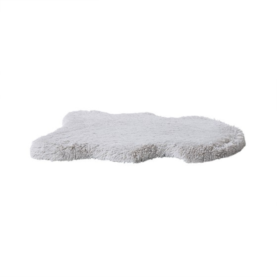 Large Puprug Faux Fur Orthopedic Dog Bed with Foam, Pup Faux Fur Rug with Removable Bed Cover