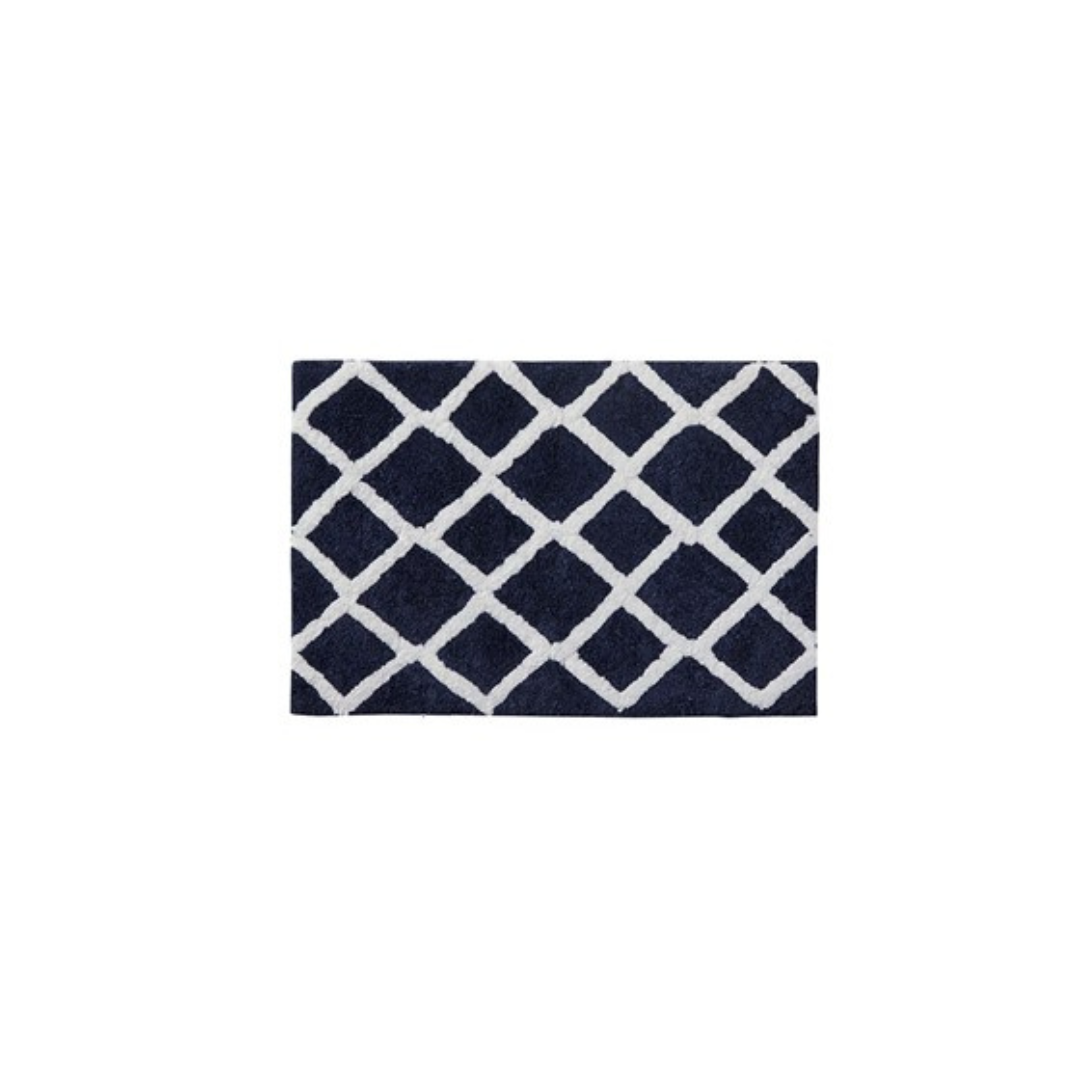 Bittman Reversible High Pile Tufted Bath Rug - Navy