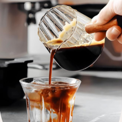 Espresso Shot Meaursing Cup Glass with V-Shaped Mouth - 6oz