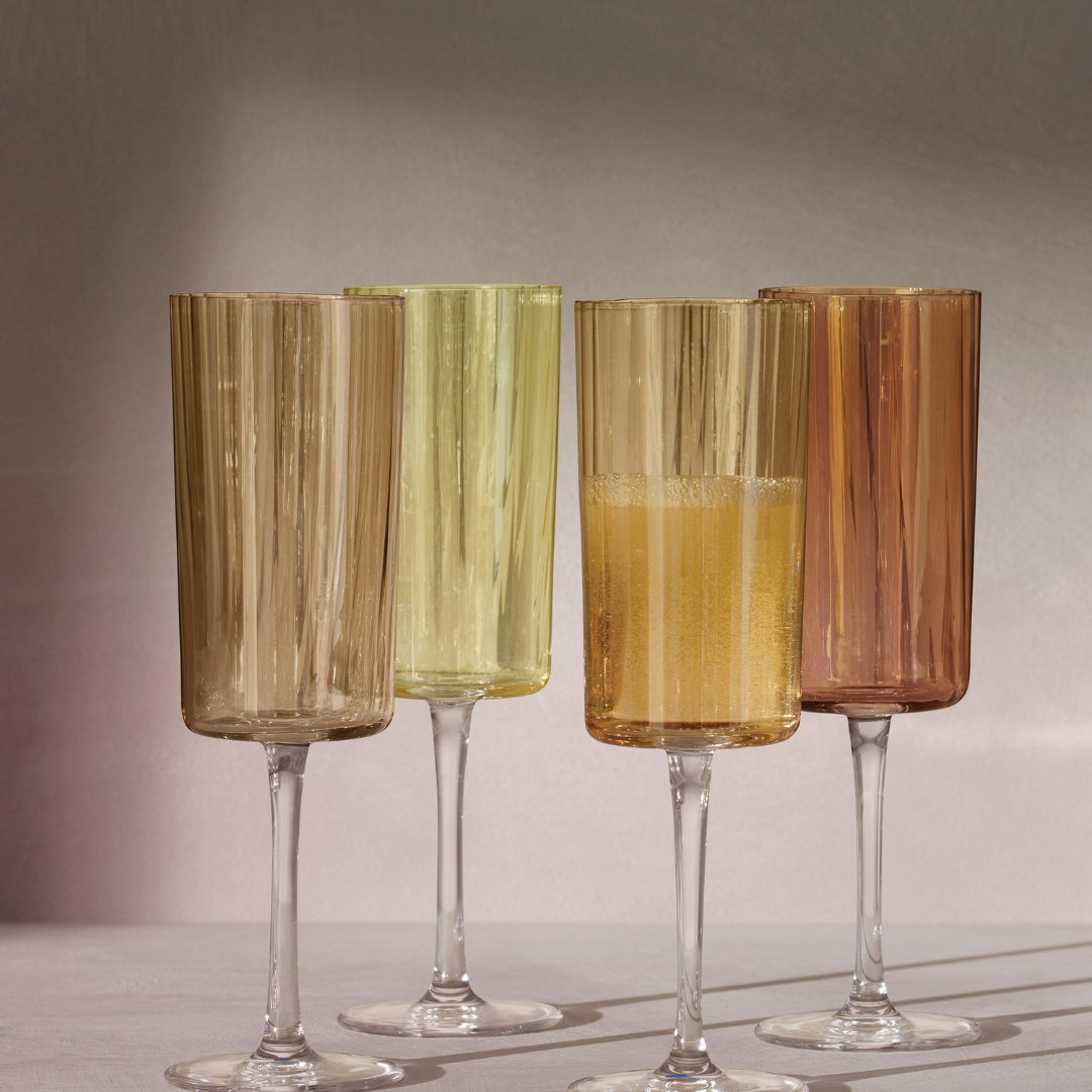 Gems Champagne Flute 7oz Assorted Ambe