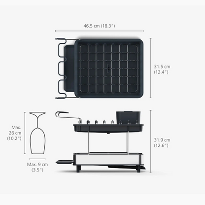 Excel™ Stainless-steel 2-Tier Dish Rack