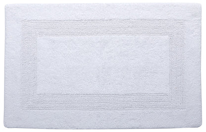Serenity Bath Mat Reversible 100% Cotton Tufted White 20" X 32"