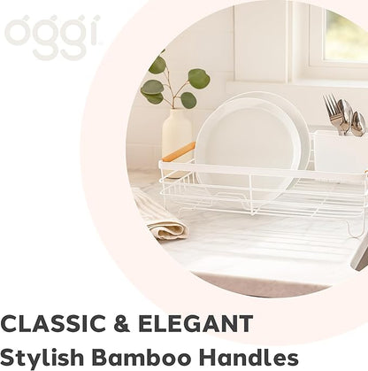 Basket Dish Drain W/Caddy White