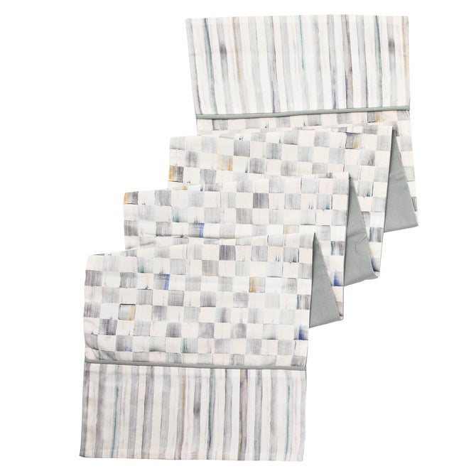 Sterling Check Table Runner