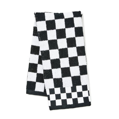 Black Check Hand Towel