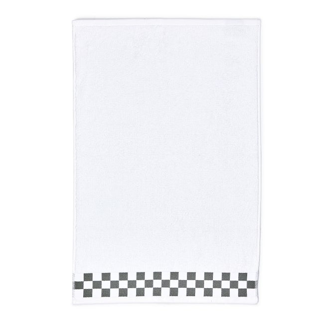 Hand Towel with Grey Check Border