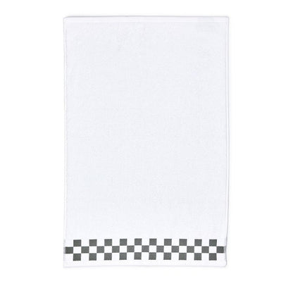 Hand Towel with Grey Check Border