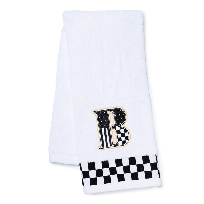 Monogram "B" Check Hand Towel