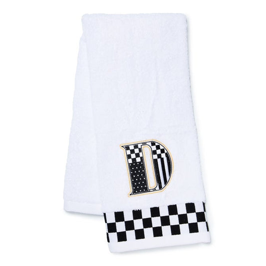 Monogram "D" Check Hand Towel