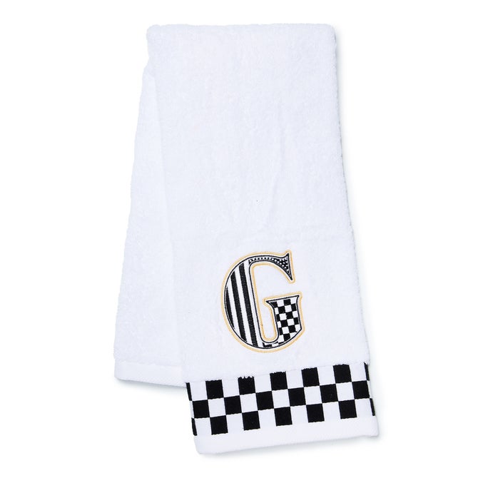 Monogram "G" Check Hand Towel