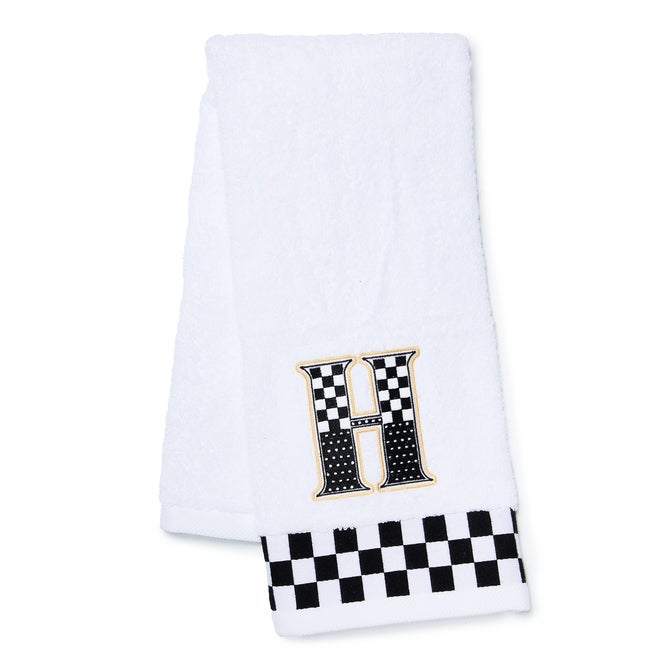 Monogram "H" Check Hand Towel