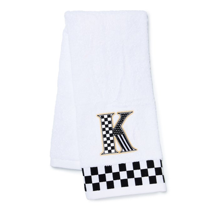 Monogram "K" Check Hand Towel