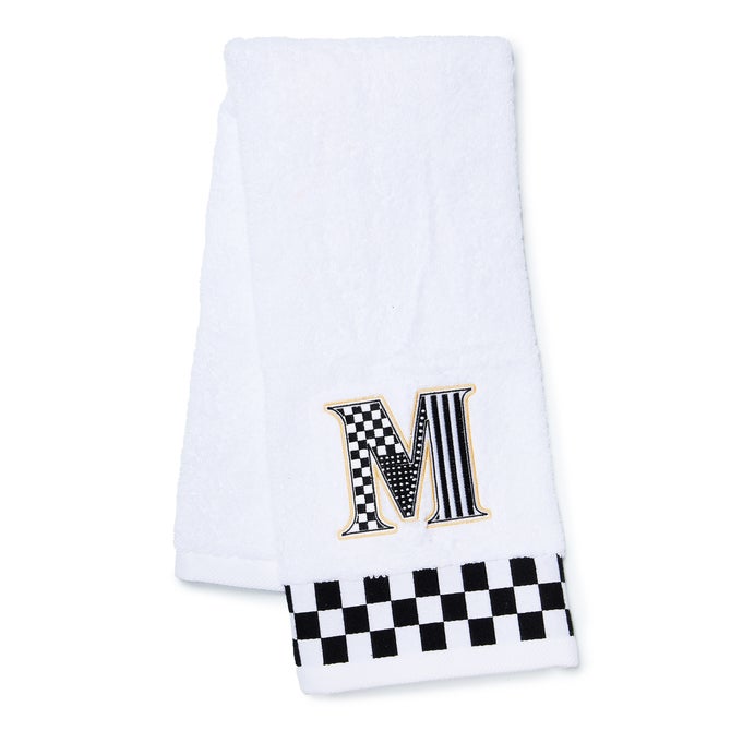 Monogram "M" Check Hand Towel