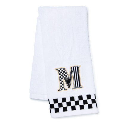 Monogram "M" Check Hand Towel