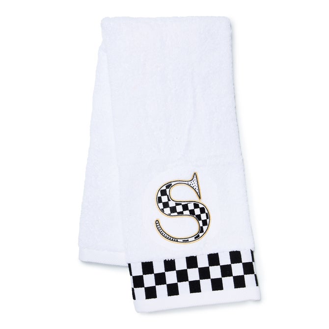Monogram "S" Check Hand Towel
