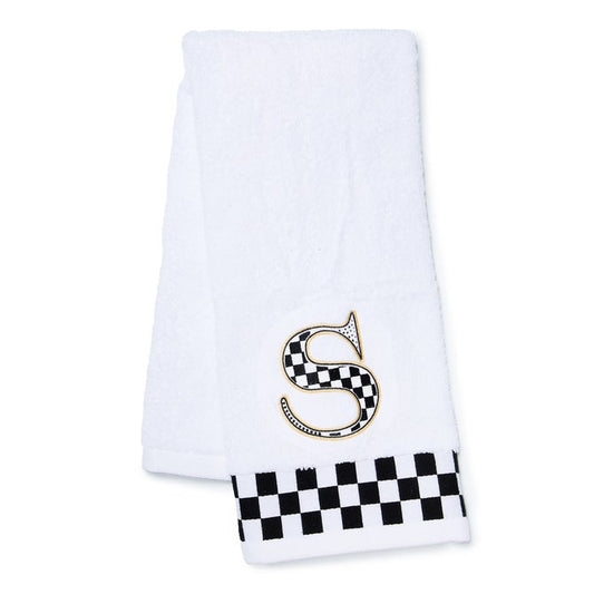 Monogram "S" Check Hand Towel