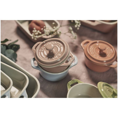 Staub Stoneware Mini Round Dutch Oven Set Macaron, Mixed Colors Set of 6