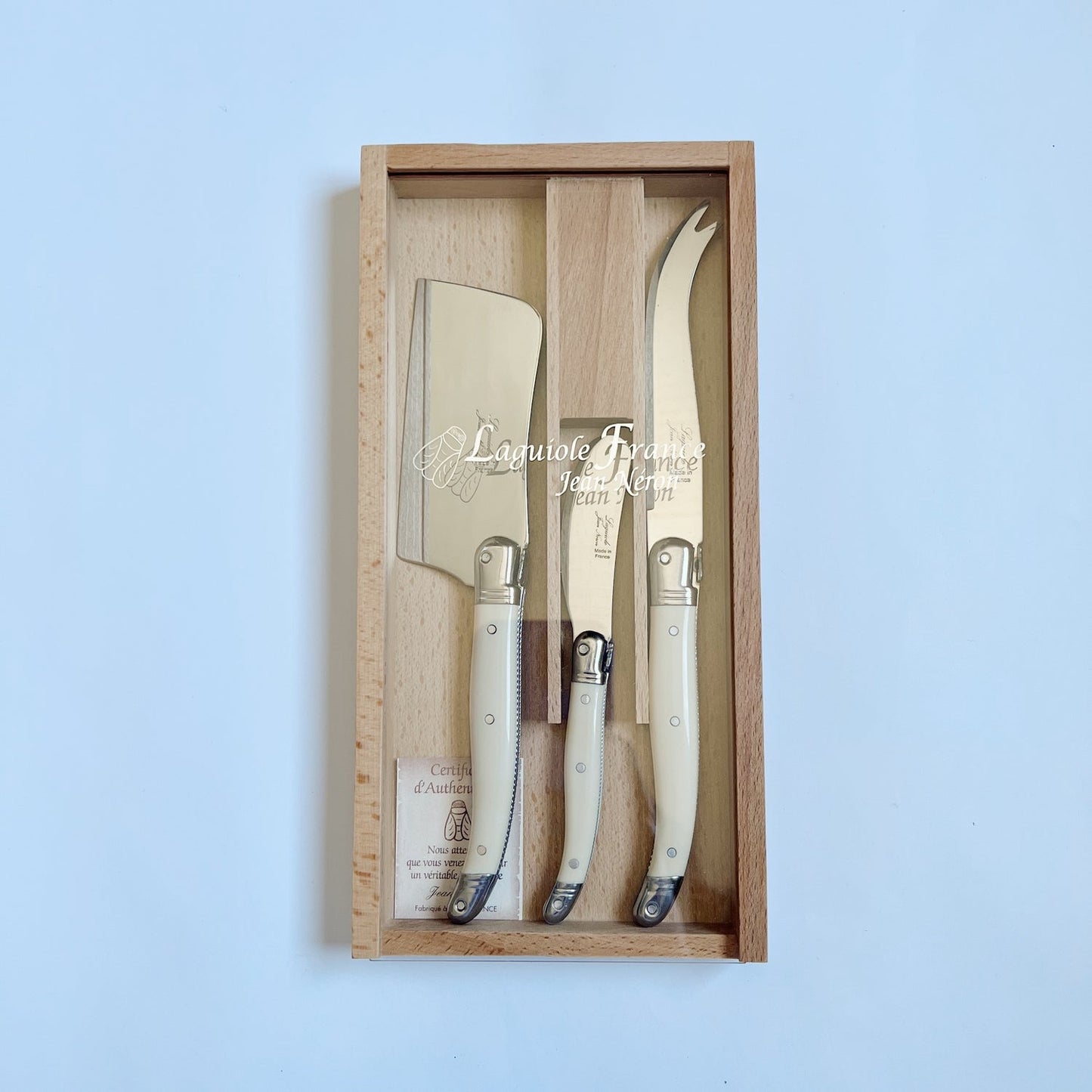 Carving Set Ivory in Wood Box