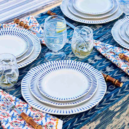 Sitio Stripe Dessert/Salad Plate - Delft Blue