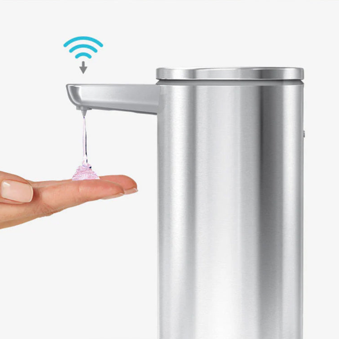 Dual Sensor Pump 14 oz.with Caddy, High- Grade Brushed Stainless Steel