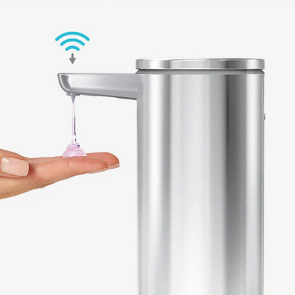 Dual Sensor Pump 14 oz.with Caddy, High- Grade Brushed Stainless Steel