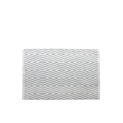 Oxford Bath Mat Cotton Grey/White 20" x 32" Gsm 1720