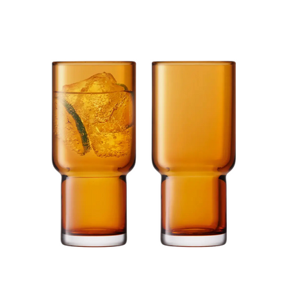 Utility Highball 13 oz Amber set of 2