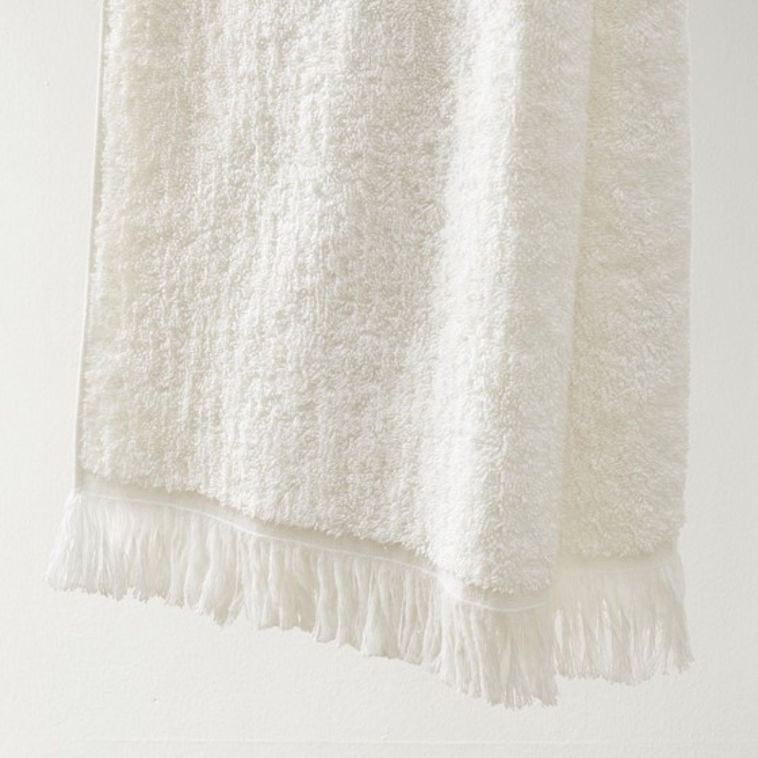 Nova Cotton Dobby Slub 6 Piece Towel Set - Ivory